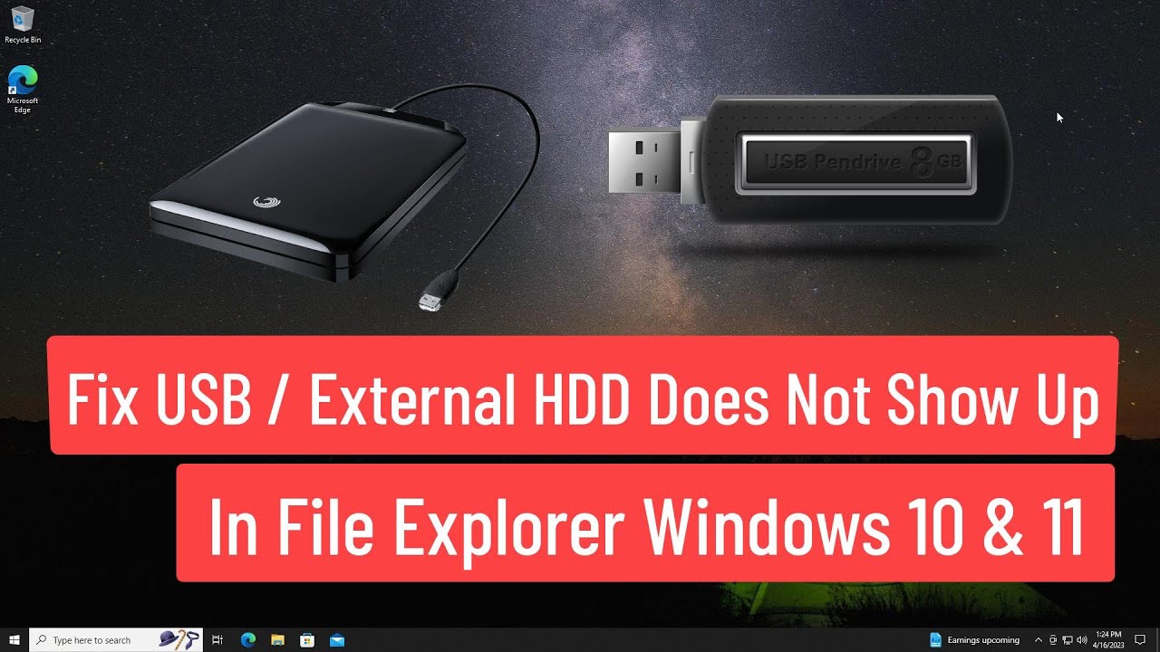 Solución: Arreglar problema USB/HDD externo no aparece en Explorador de archivos (Windows 10/11)