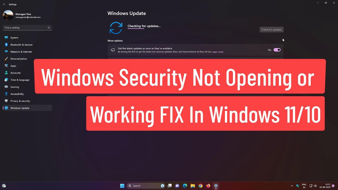 Solución: Windows Security no abre o no funciona en Windows 11/10