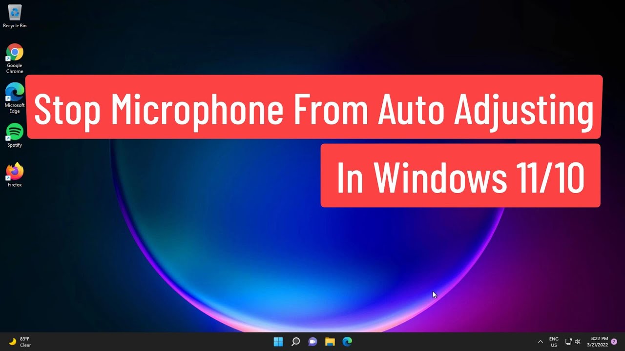 Detener ajuste automático del micrófono en Windows