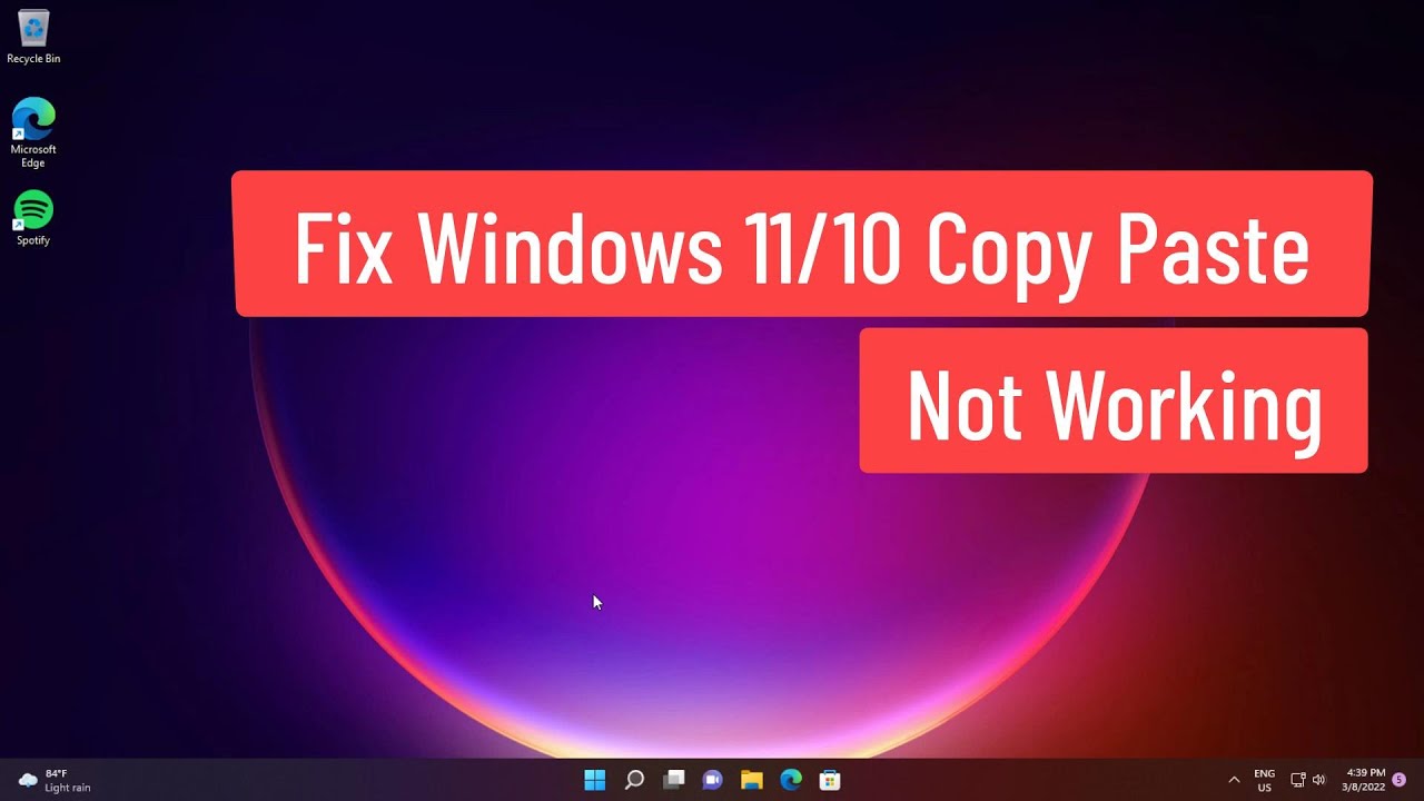 Solución: copiar y pegar no funciona en Windows 11/10