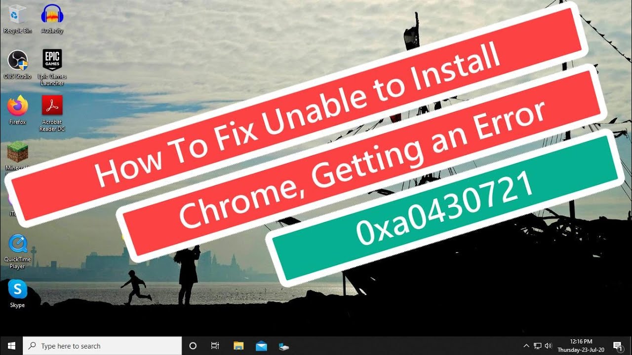 Solución para error 0xa0430721 al instalar Chrome: copie y pegue el comando, descargue y siga las instrucciones.