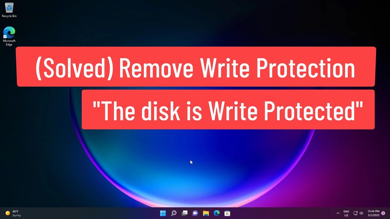 Eliminar protección de escritura de memoria USB en Windows