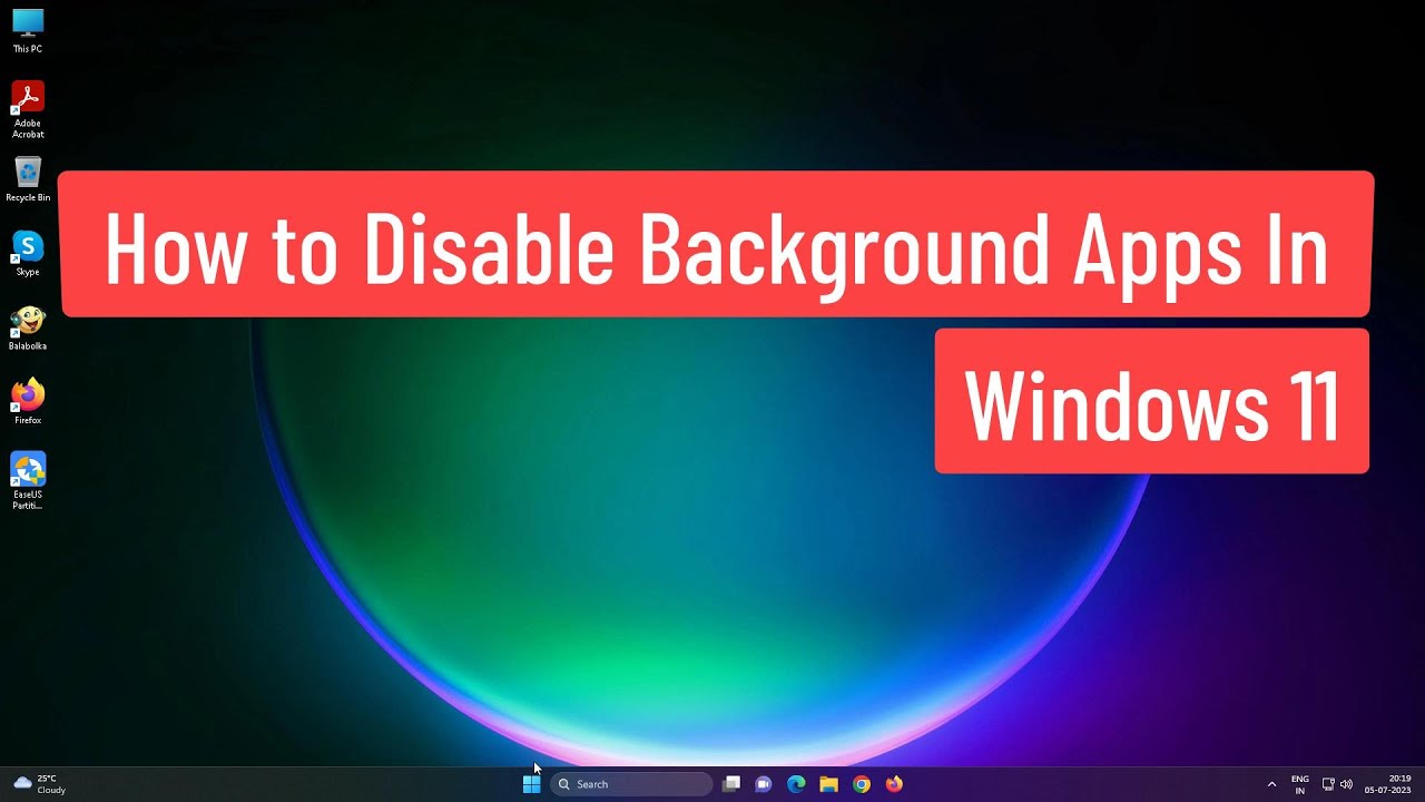 Desactivar aplicaciones en segundo plano en Windows 11