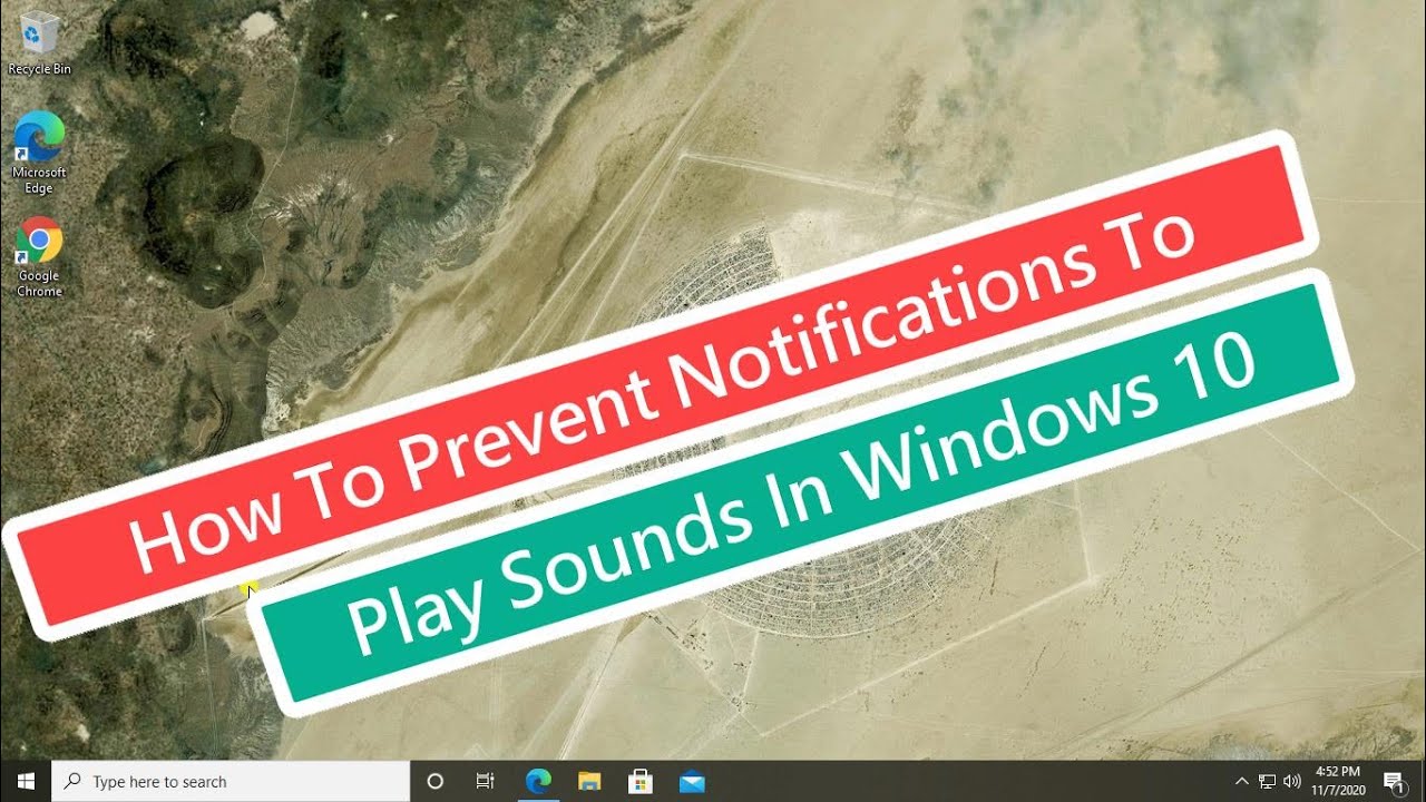 Prevenir sonidos de notificación en Windows 10