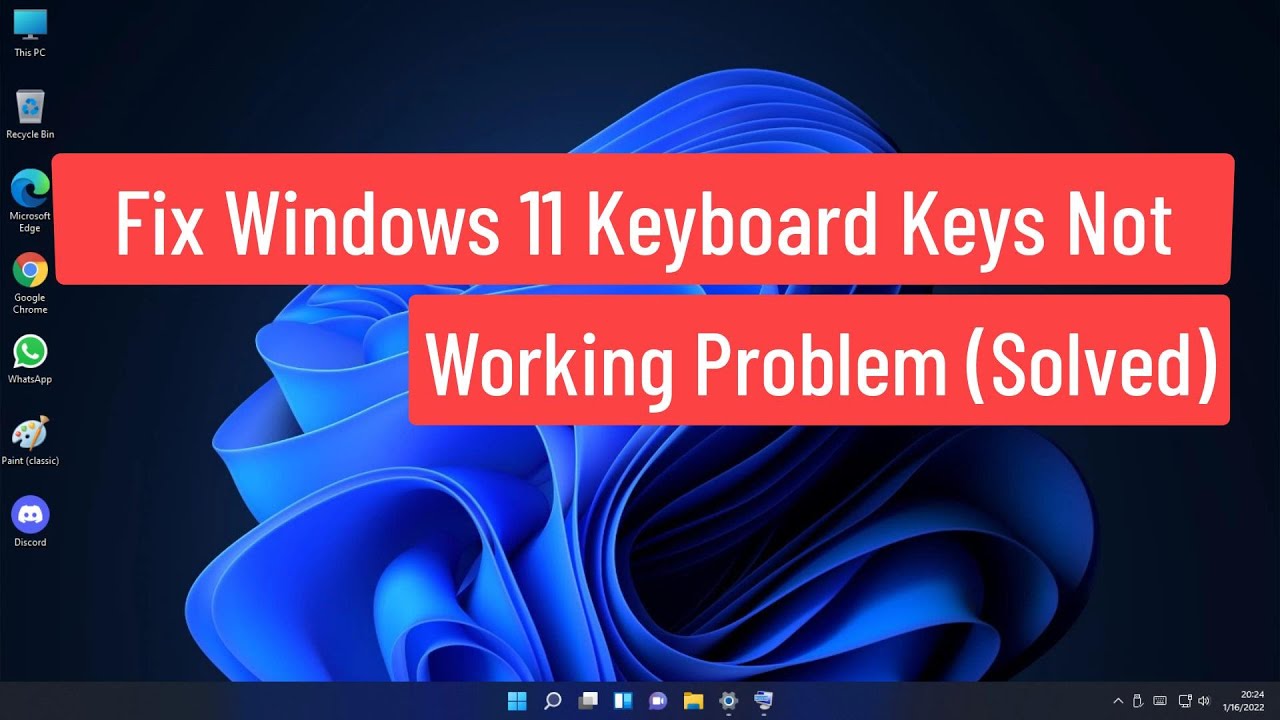 Solución: teclas del teclado no funcionan en Windows 11