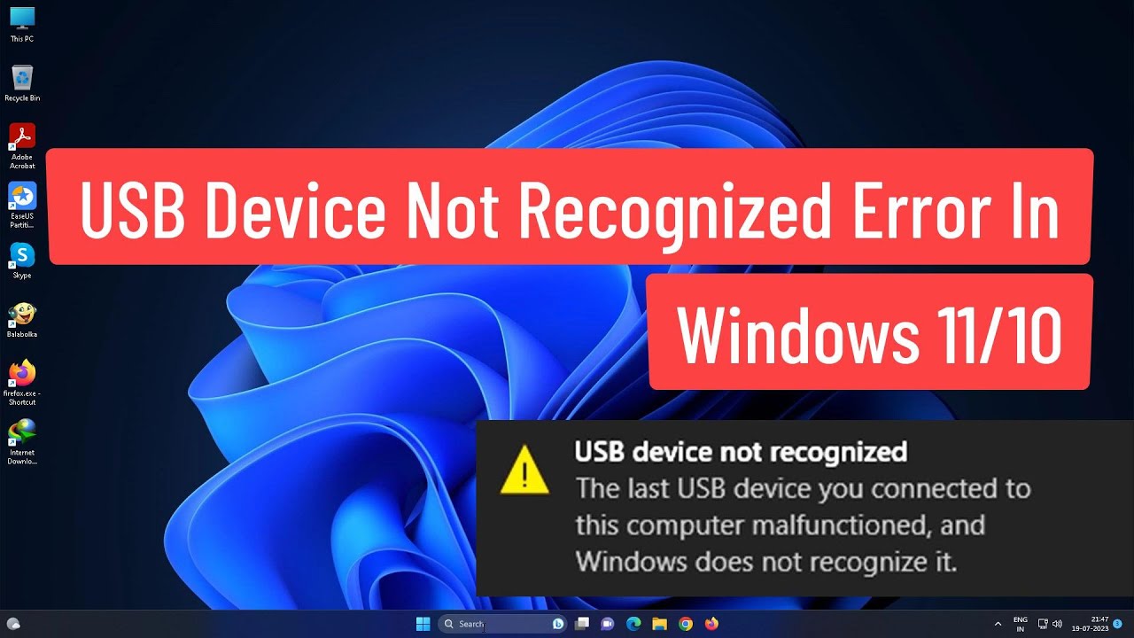 Solución: Dispositivo USB no reconocido en Windows 11/10