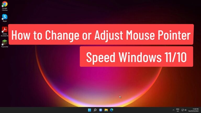 如何在 Windows 11/10 中更改鼠标指针速度 - Mundowin
