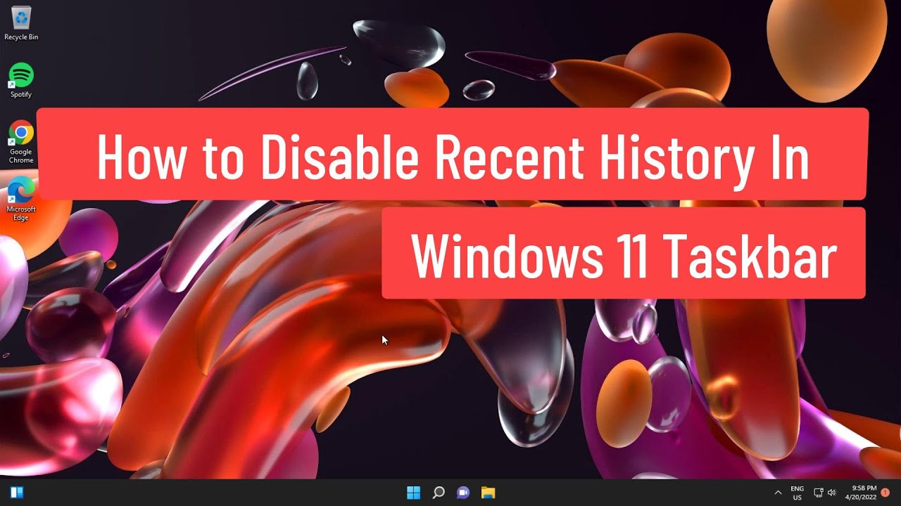 Deshabilitar historial de búsqueda reciente en la barra de tareas de Windows 11