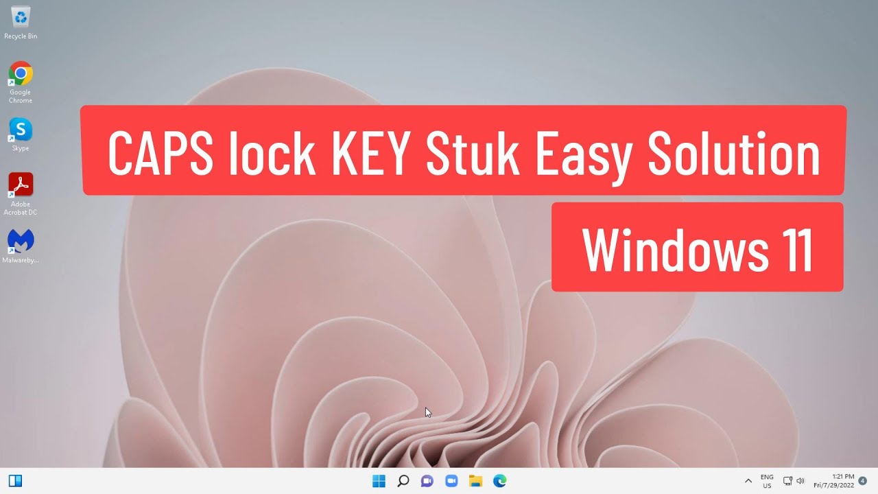 Solución fácil para prueba de tecla CAPS bloqueada Windows 11