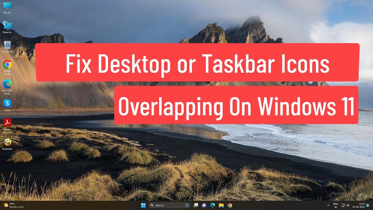 Solución para íconos superpuestos en Windows 11