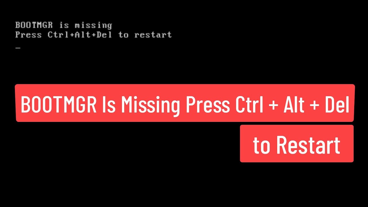 Solucionar BOOTMGR is missing en Windows 7 usando CD de arranque