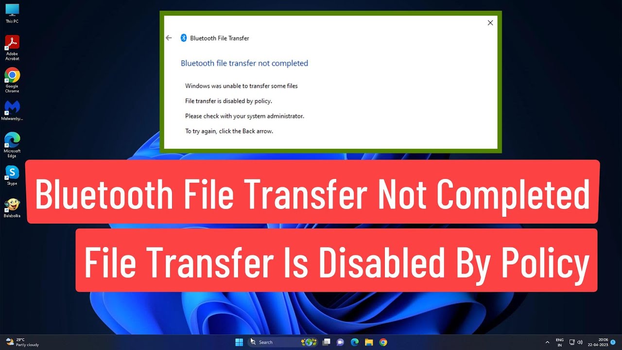 Solución de problemas de transferencia de archivos Bluetooth en Windows 11/10