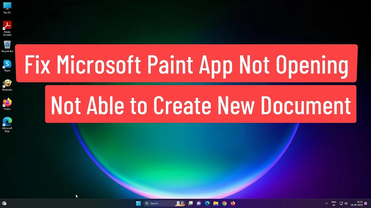 Solución Paint no abre, no crea nuevo documento en Windows 11/10