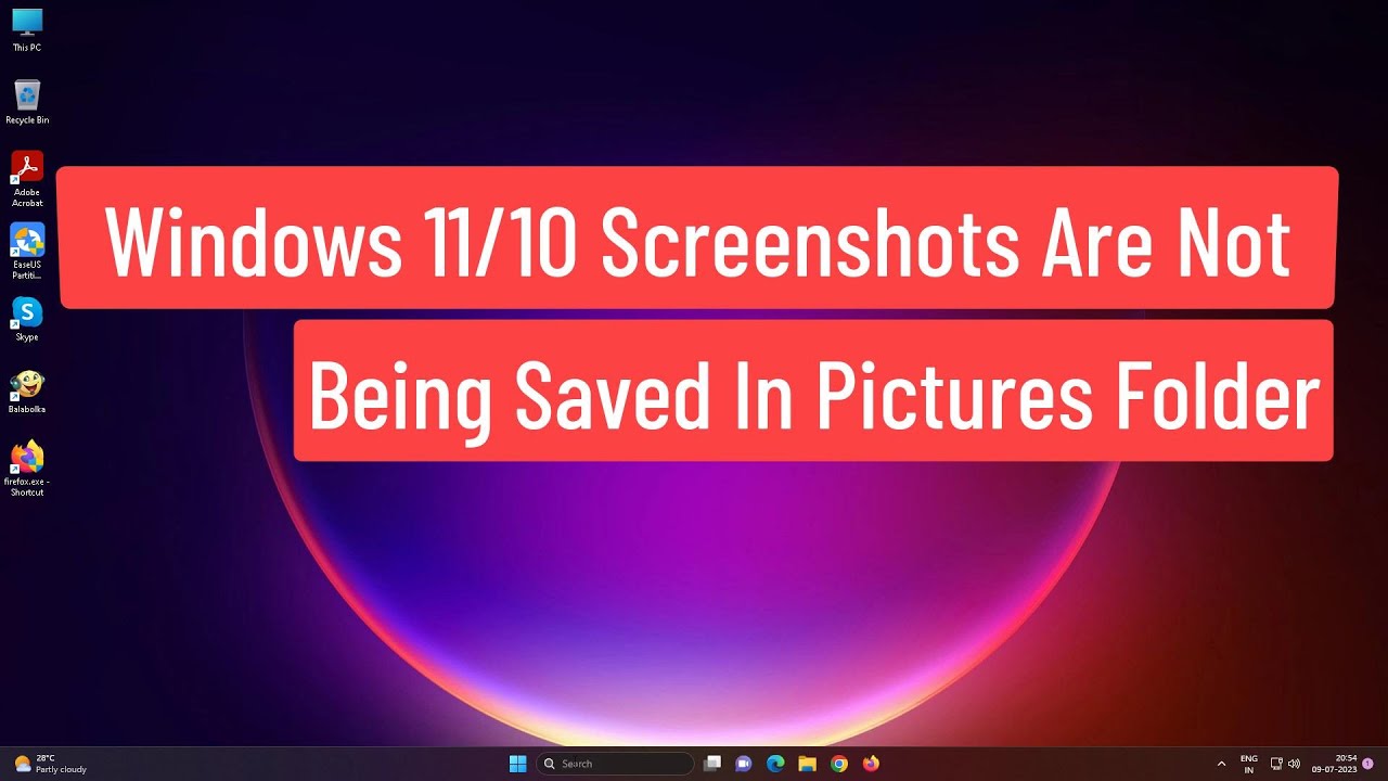 No se guardan capturas de pantalla de Windows 11/10 en la carpeta de imágenes