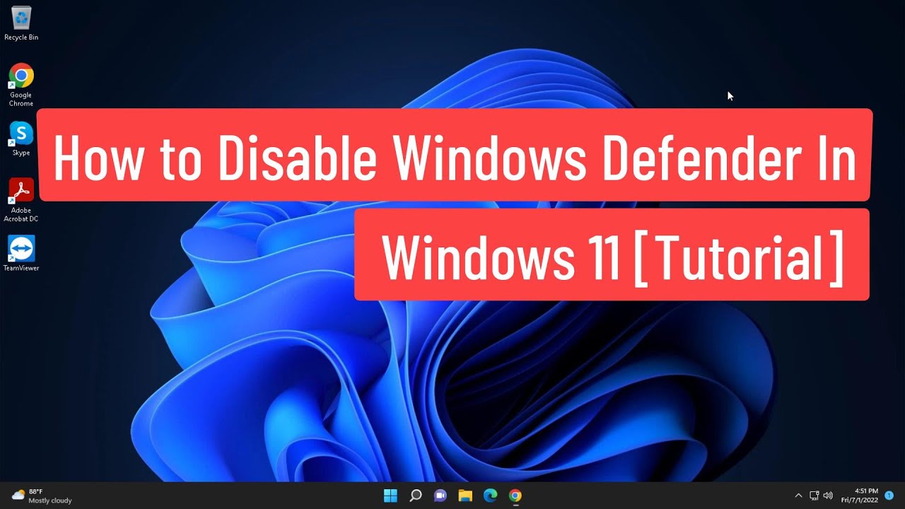 Desactivar Windows Defender en Windows 11
