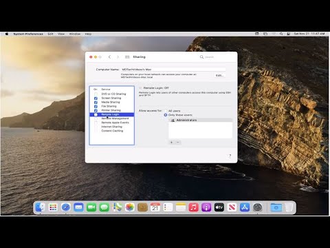 «Configuración de acceso remoto en macOS»