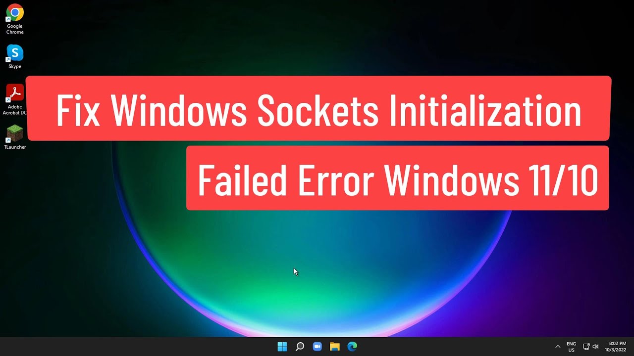 Solución Error Inicialización de Windows Sockets Windows 11/10 Mundowin