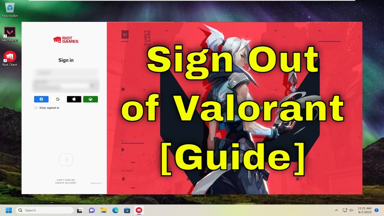 Cómo cerrar sesión en tu cuenta de Valorant (Riot Games) [Guía]