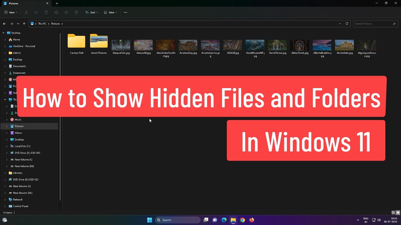 Mostrar archivos y carpetas ocultos en Windows 11