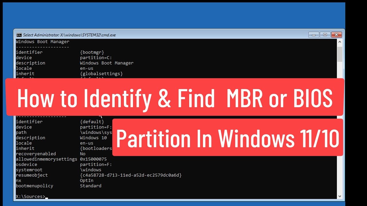 Identificar y encontrar partición de arranque MBR en Windows 10/11