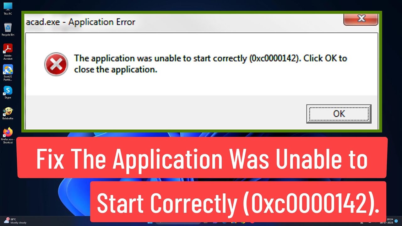 Solución error 0xc0000142 al iniciar aplicación: tutorial completo