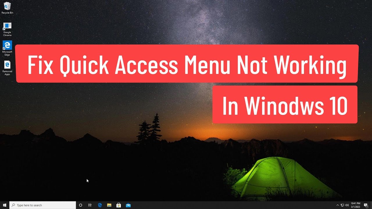 Arreglar el menú de acceso rápido que no funciona en Windows 10 | Tutorial en español