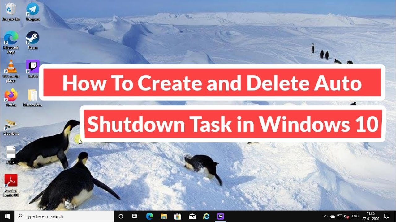 Crear y eliminar tareas de apagado automático en Windows 10.