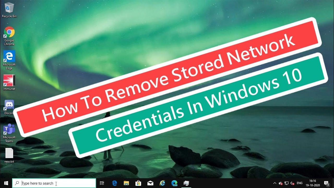 Cómo eliminar credenciales de red almacenadas en Windows 10