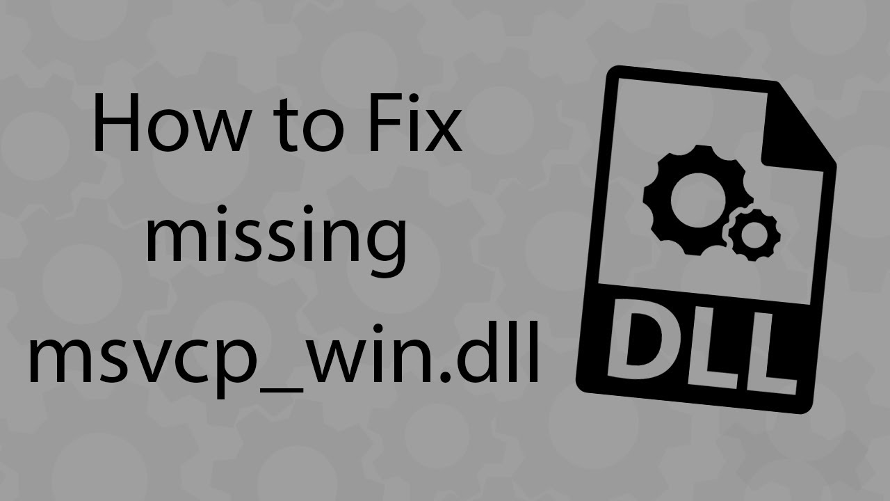 Fix Missing msvcp_win.dll on Windows 10/11