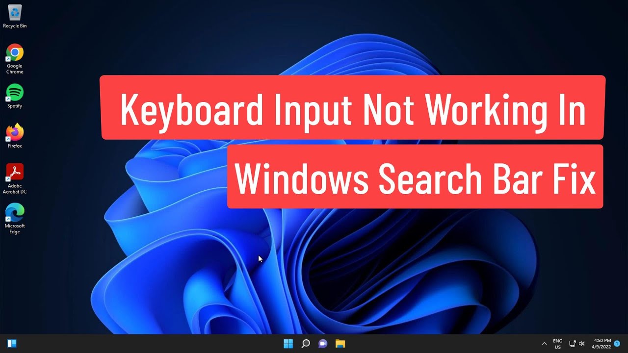 Arreglar el problema de entrada de teclado en la barra de búsqueda de Windows