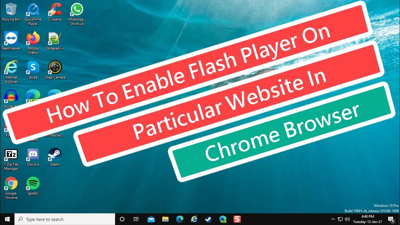Habilitar Flash Player en un sitio web específico en el navegador Chrome