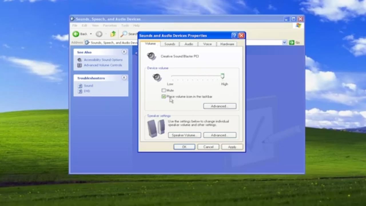 «Solución para falta de sonido en Windows XP»