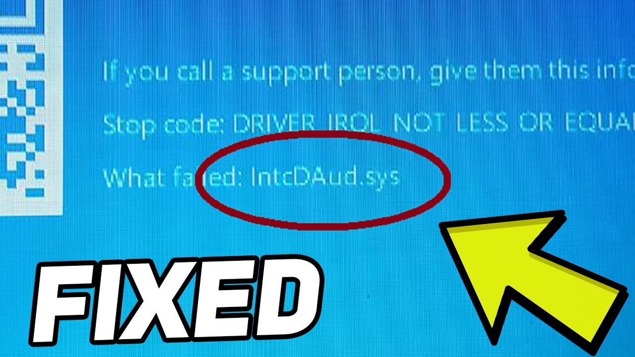 Solución al error de intcdaud.sys BSOD en Windows 10