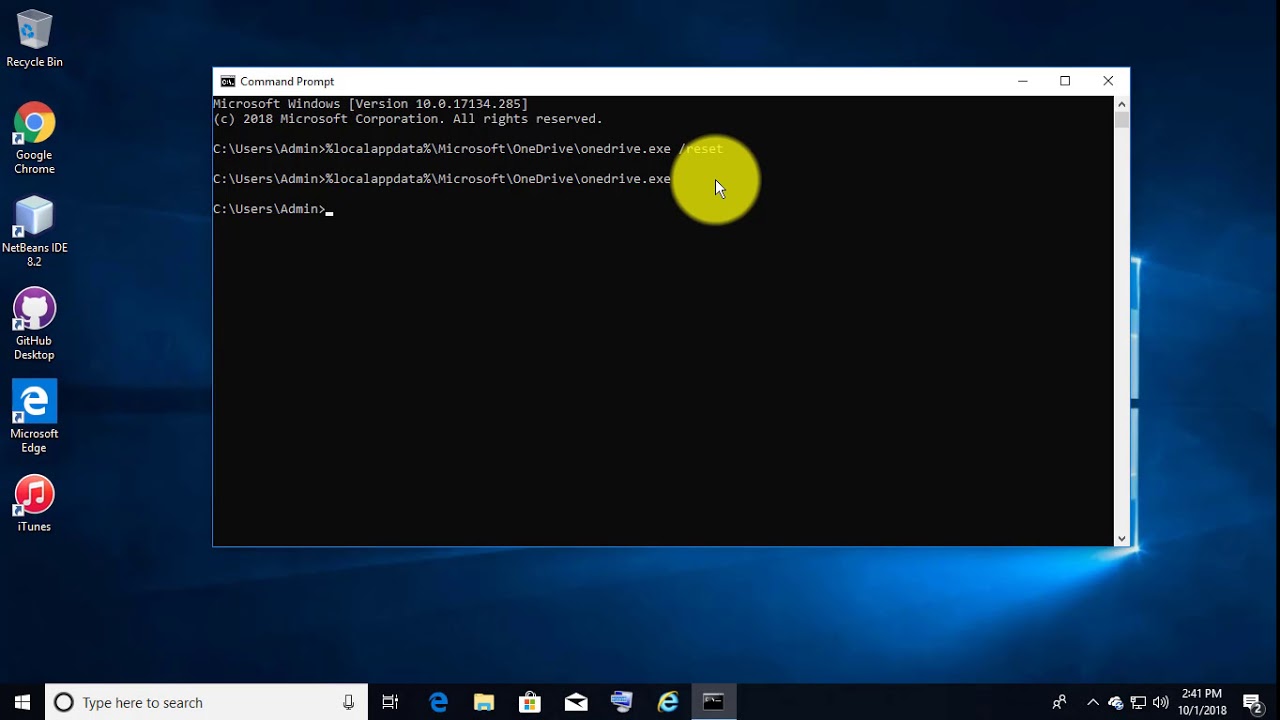 Solución para OneDrive que no se sincroniza: tutorial en vídeo con CMD, comandos y solución FLE. (90 caracteres)