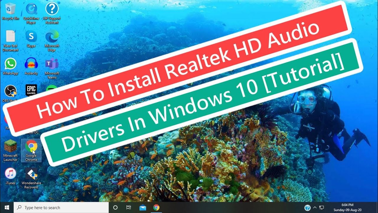 Instalar controladores de audio Realtek HD en Windows 10