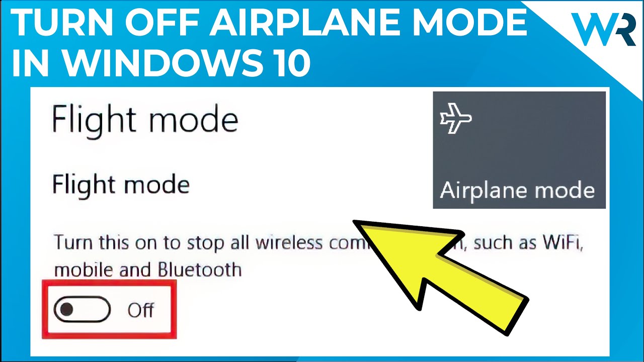 Desactivar el modo avión en Windows 10