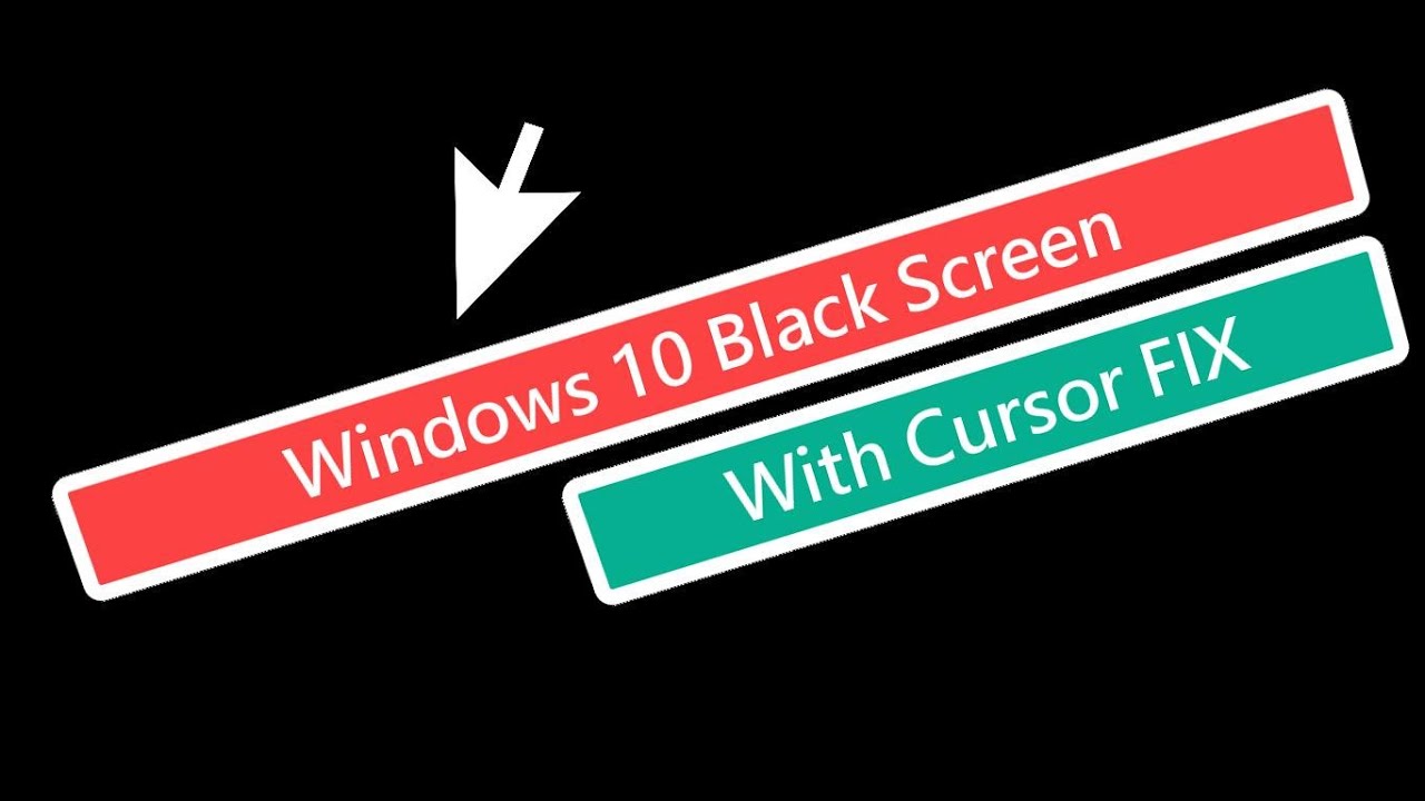 Solución para la pantalla negra con cursor en Windows 10