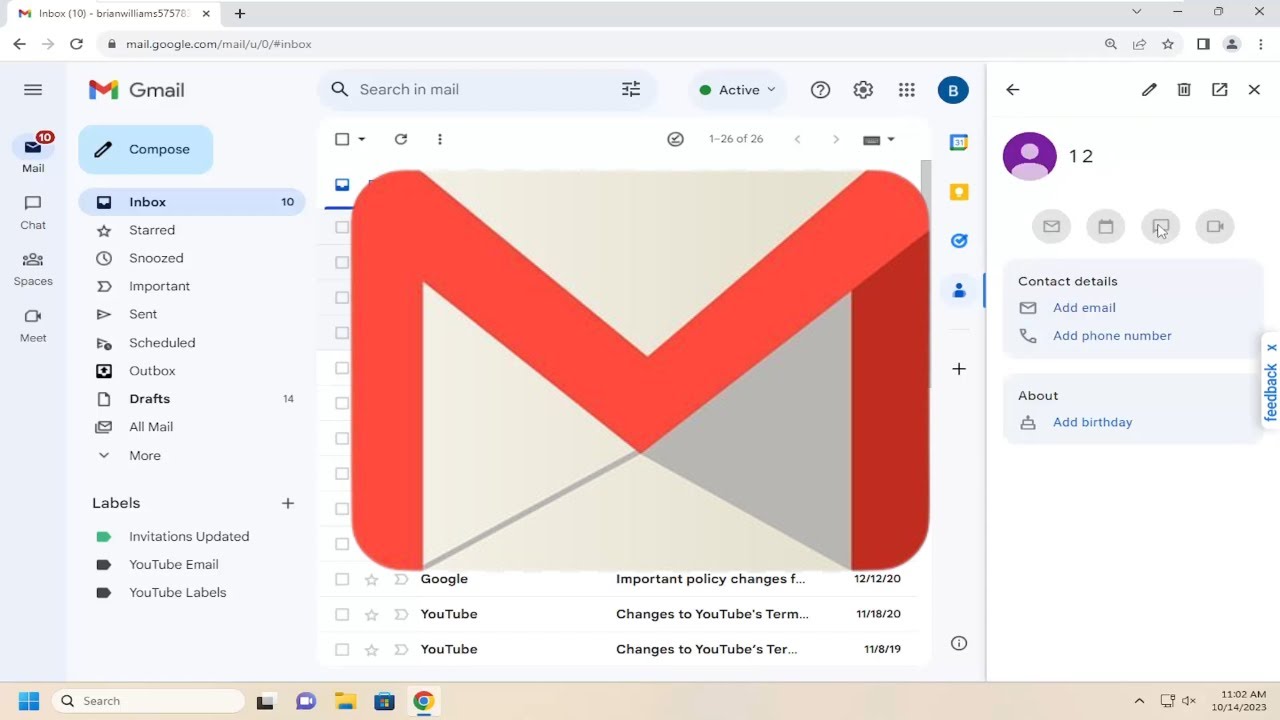 Añadir contacto en Gmail