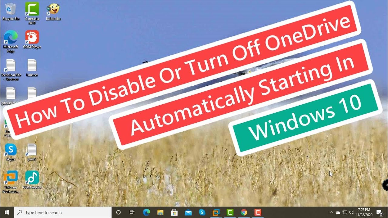 Desactivar inicio automático de OneDrive en Windows 10