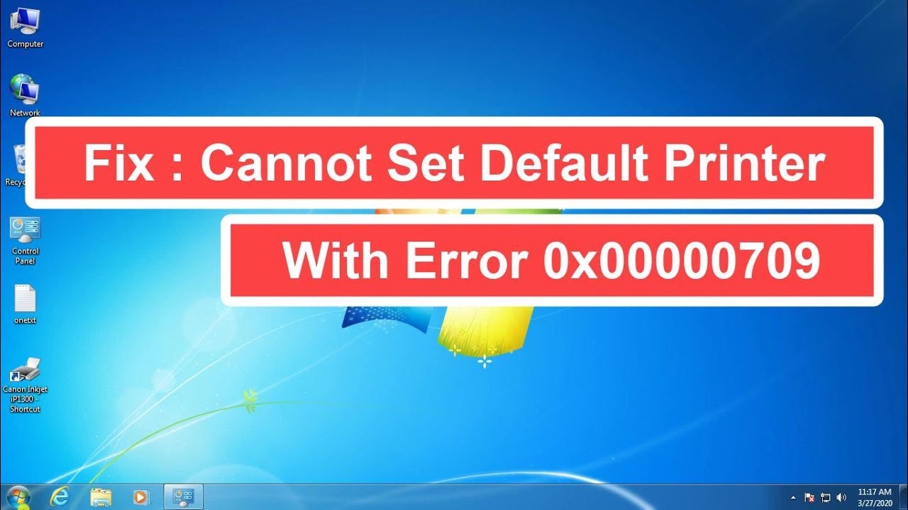 No se puede establecer la impresora predeterminada – Error 0x00000709