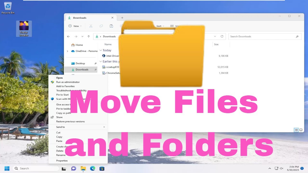 Mover archivos y carpetas en Windows 11 [Guía]