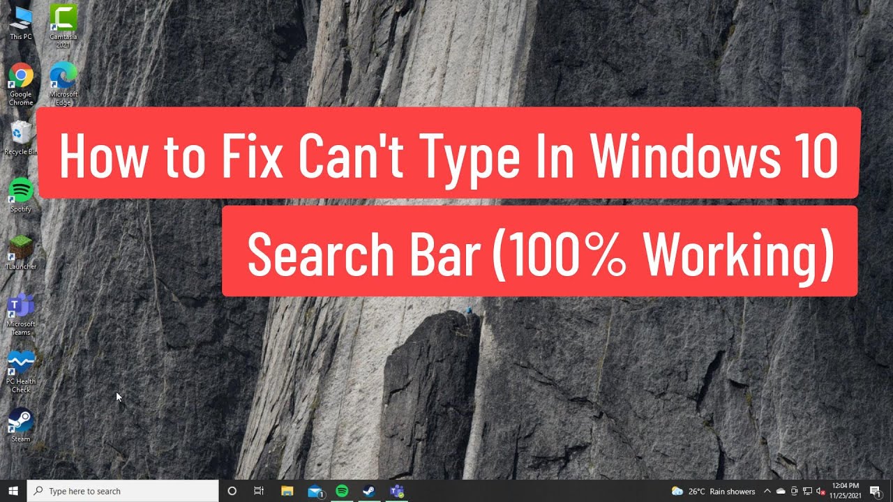 Cómo solucionar No se puede escribir en la barra de búsqueda de Windows 10