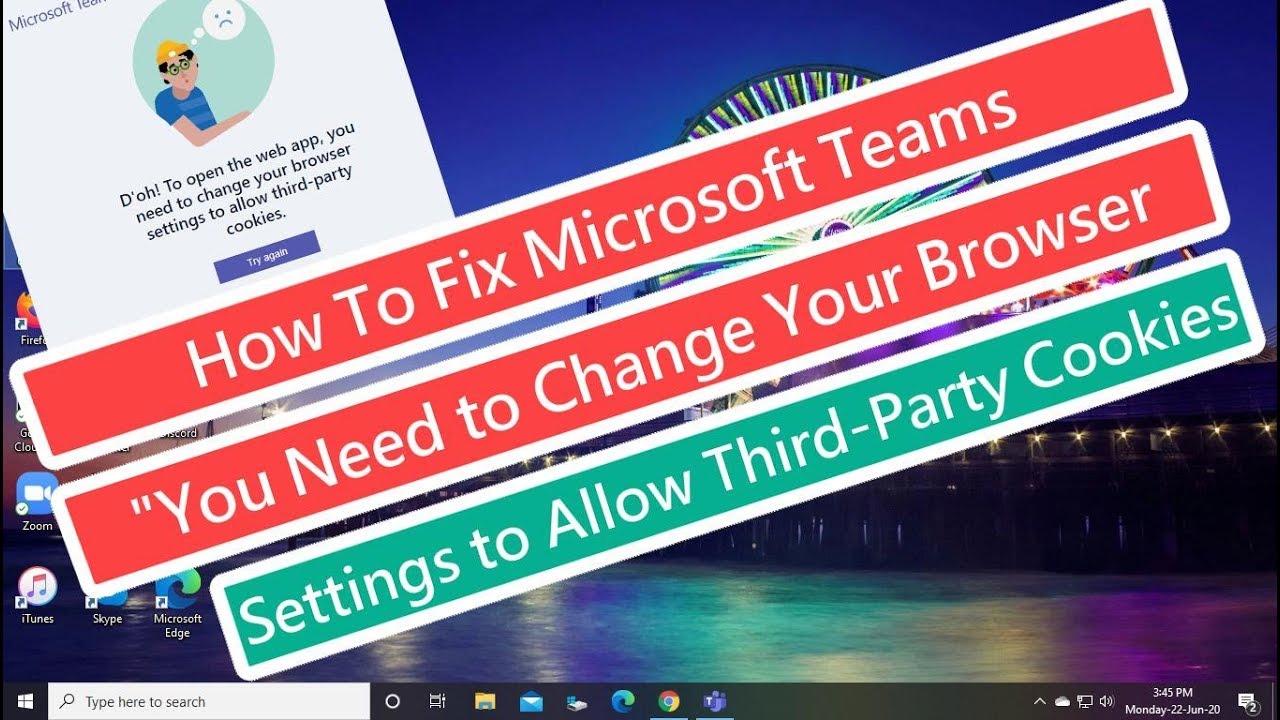 Solución para permitir cookies de terceros en Microsoft Teams