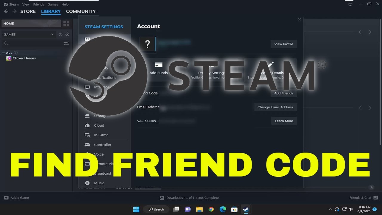 ¿Cómo encontrar mi código de amigo en Steam? [Guía rápida]
