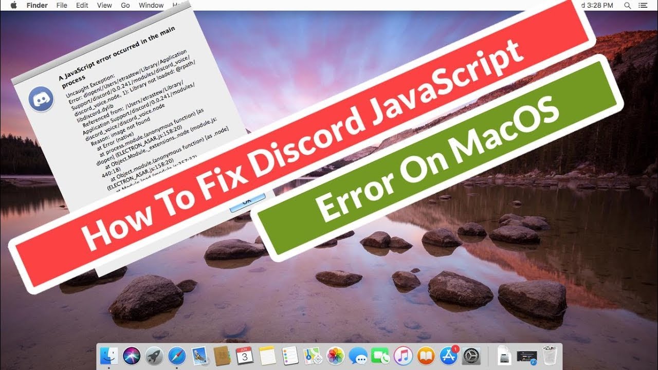 Cómo solucionar el error de JavaScript en Discord en MacOS: tutorial de vídeo.