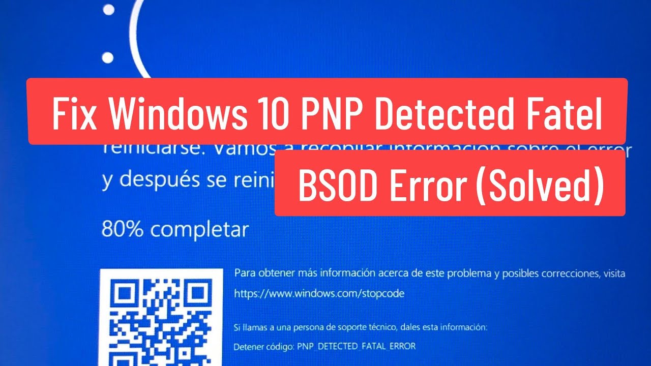 Solución: Reparación de error fatal BSOD en Windows 10