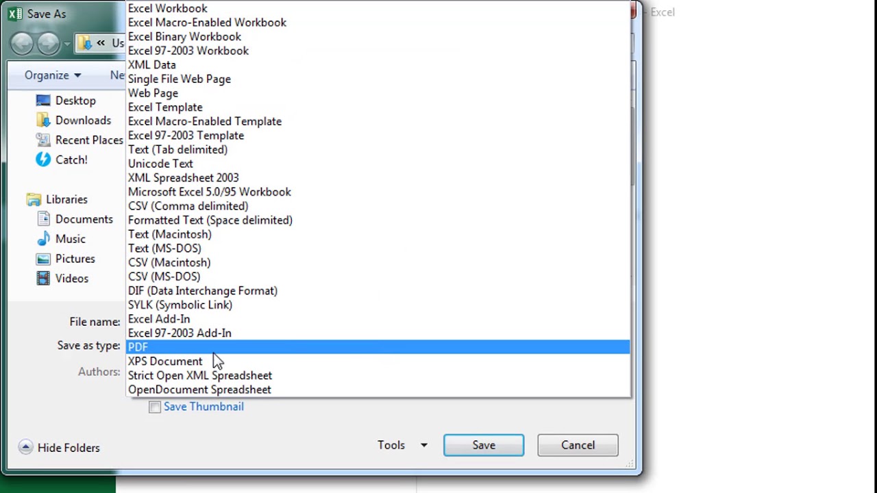 Convertir Excel a PDF sin software convertidor