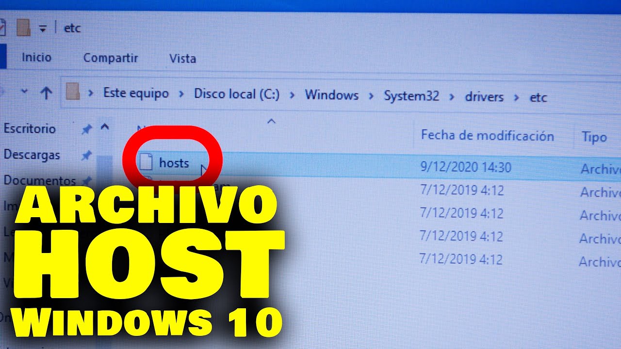 Windows 10: Cómo Configurar el Archivo Host para el Servidor