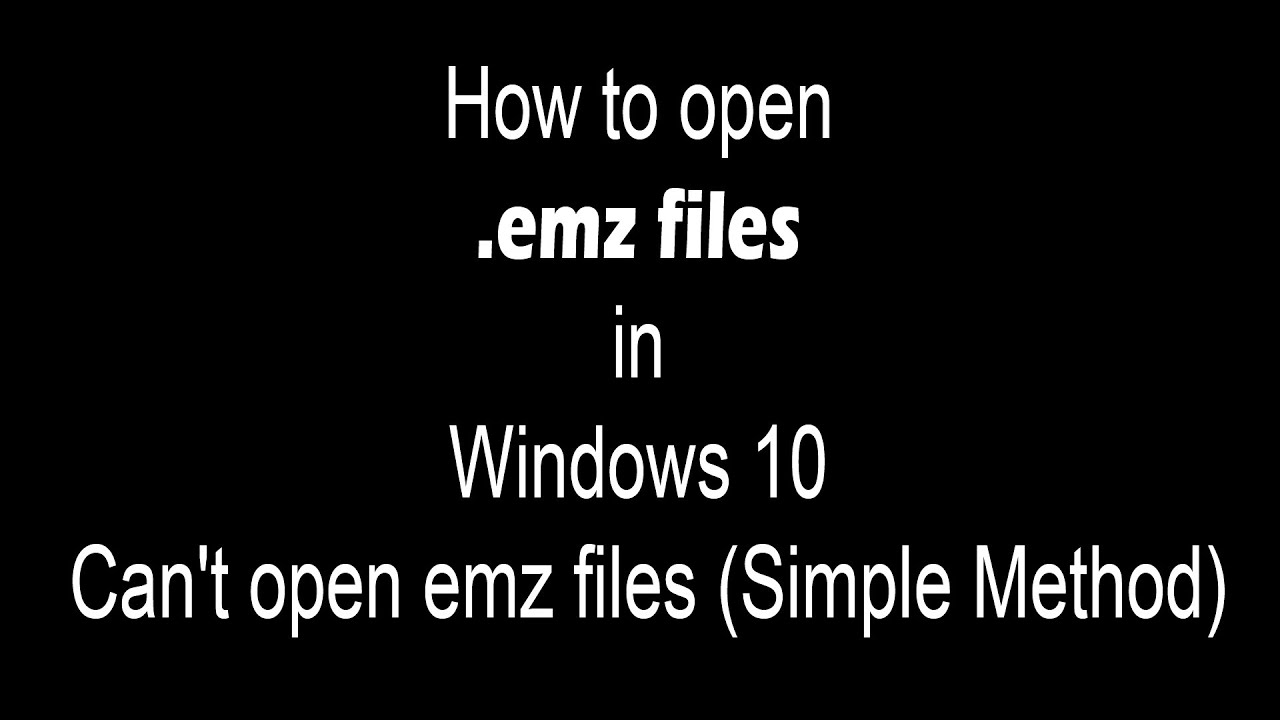 Como abrir archivos emz en pc con windows 10