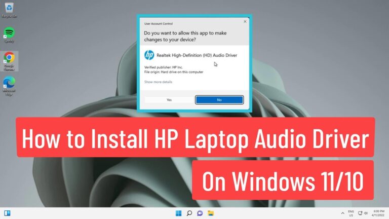 hp laptop audio driver windows 11